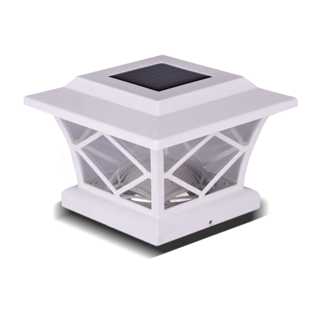 2211-F10 WH Weiße LED-Pfostenkappen-Landschaftsgartenleuchte mit Rautenmuster 2211-F10 WH Weiße LED-Pfostenkappen-Landschaftsgartenleuchte mit Rautenmuster