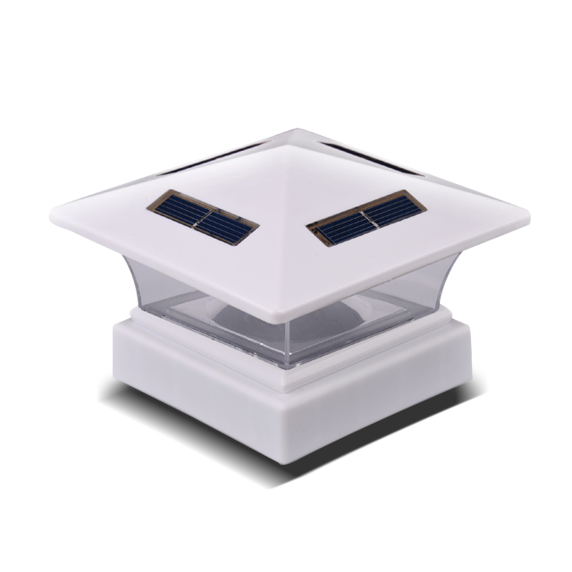 2211-F26-WH Weiß ohne Kabel Schuppenleuchte Solar-Pfostensockelleuchte