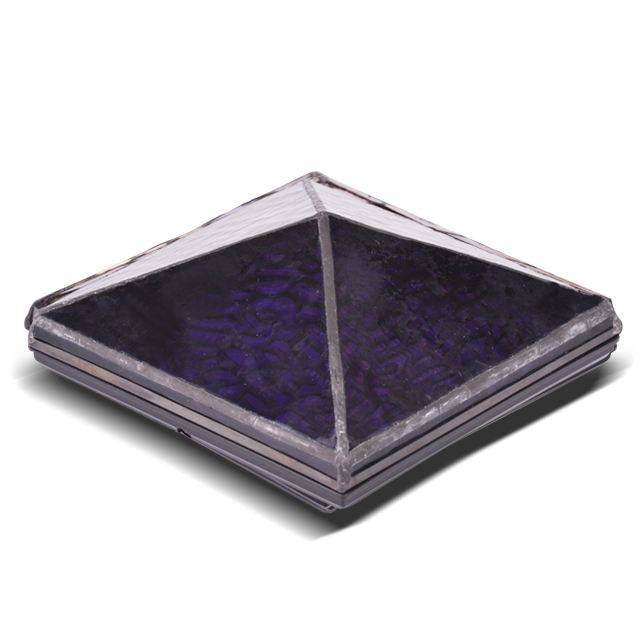 2211-TC8 Schwarze, praktische handgefertigte Tiffany-Pfostenkappe 2211-TC8 Schwarze, praktische handgefertigte Tiffany-Pfostenkappe