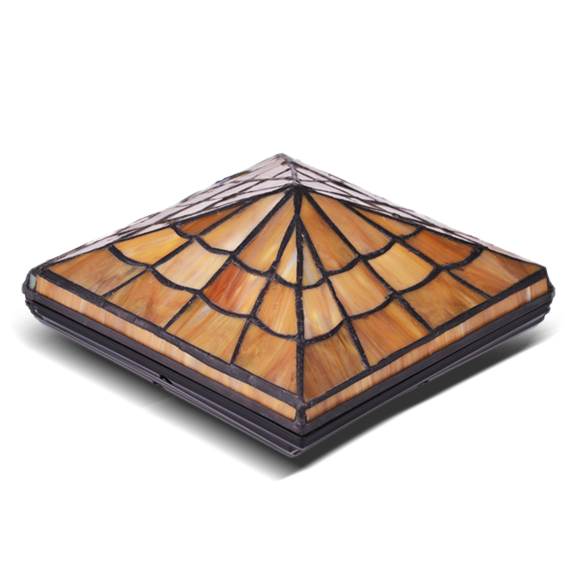 2211-TC6 Klassische Pfostenkappe aus Tiffany-Buntglas 2211-TC6 Klassische Pfostenkappe aus Tiffany-Buntglas