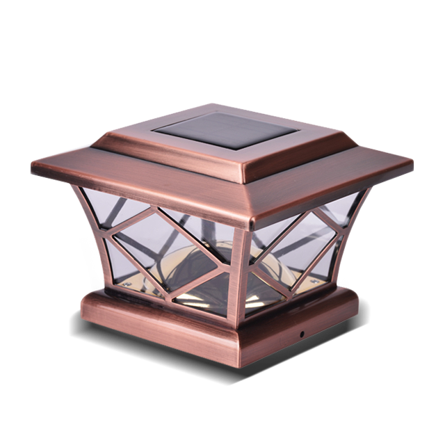 2211-F10 CO Kupferbeschichtete Pfostensockelleuchte mit Rautenmuster und hoher Helligkeit 2211-F10 CO Kupferbeschichtete Pfostensockelleuchte mit Rautenmuster und hoher Helligkeit